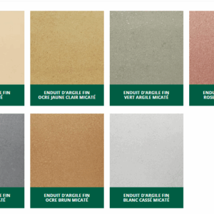 enduits d’argile fins micatés dewulf – finitions naturelles décoratives et respirantes