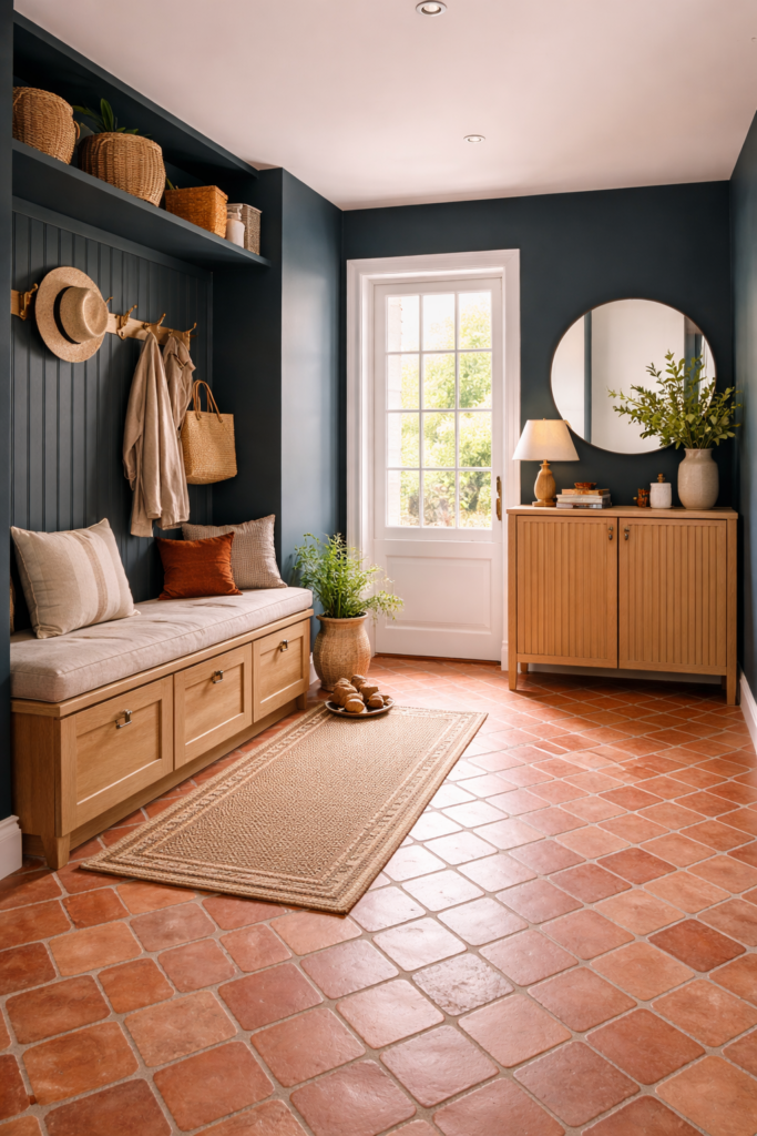 entrée avec tomette entrée avec tomette